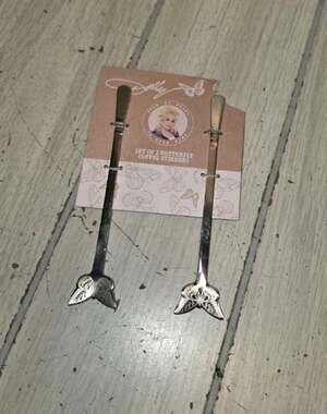 Dolly Parton Butterfly Coffee Stirrers 2 Count Rare Dollar General New